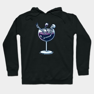 Skeleton in Wine Hoodie